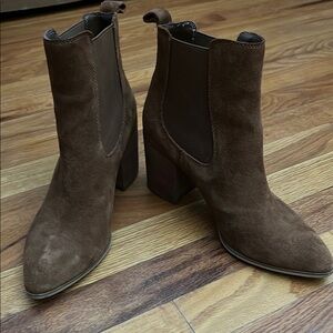 Brown Suede Ankle Boots